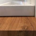 Moderner schwebender Holz Waschtisch Bad